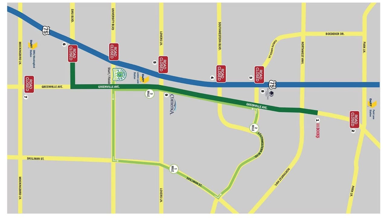 Mapa con la ruta oficial del desfile compartido por los organizadores del evento.