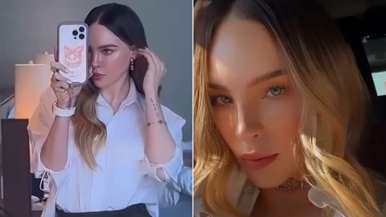 Belinda lo hace de nuevo: ahora huye con peculiar atuendo tras supuestamente esconderse en una maleta