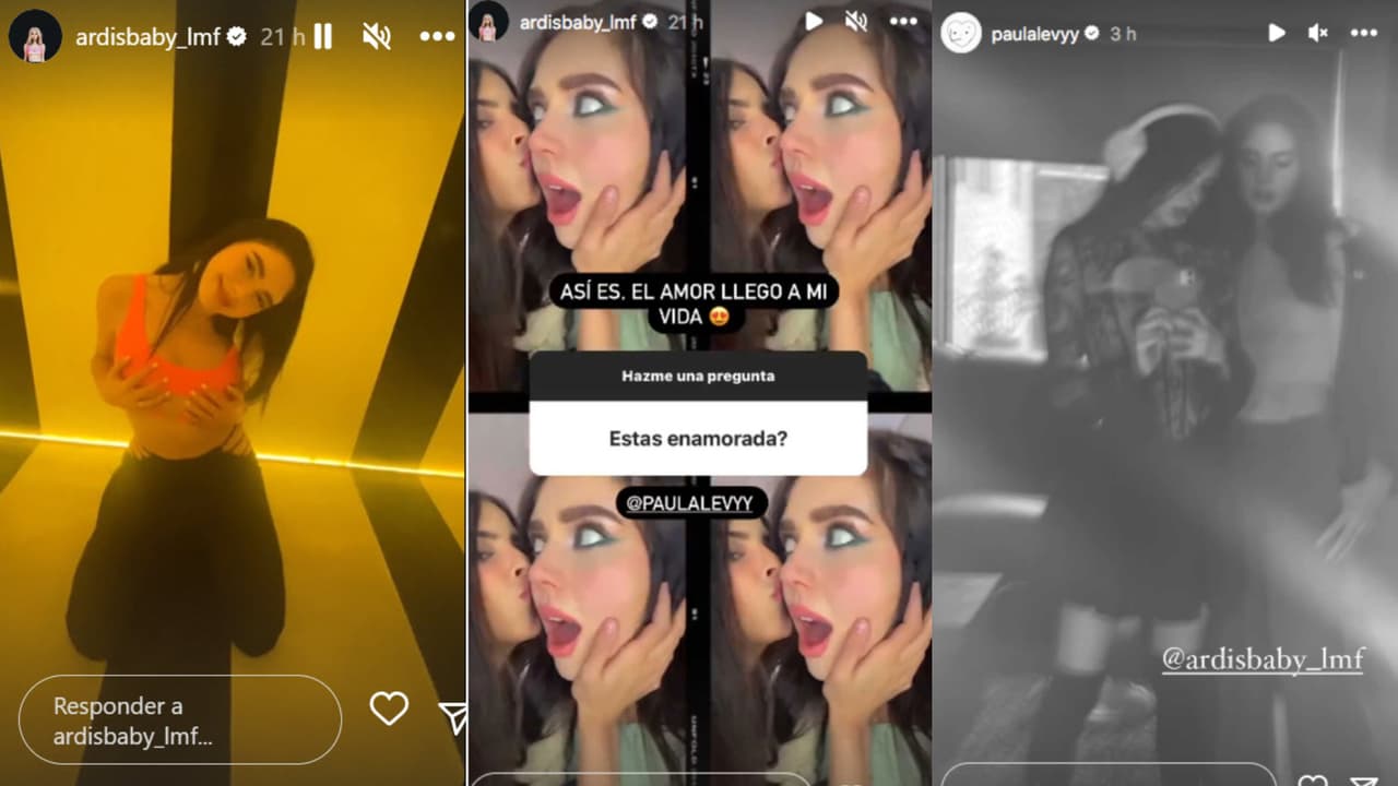 Ardis Baby contestó en Instagram que el amor "llegó a su vida" junto con fotos en las que Paula Levy le da besos.