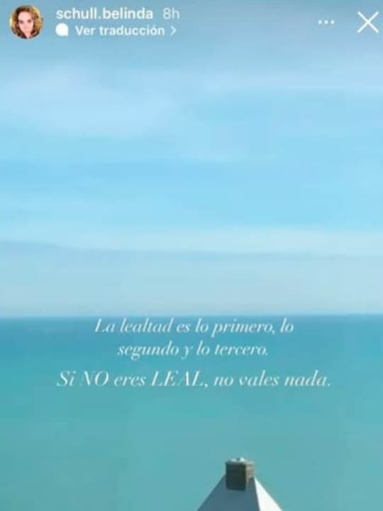 “La lealtad es lo primero, lo segundo y lo tercero. Si no eres leal, no vales nada”, escribió Schüll sobre una imagen del cielo.
<br>