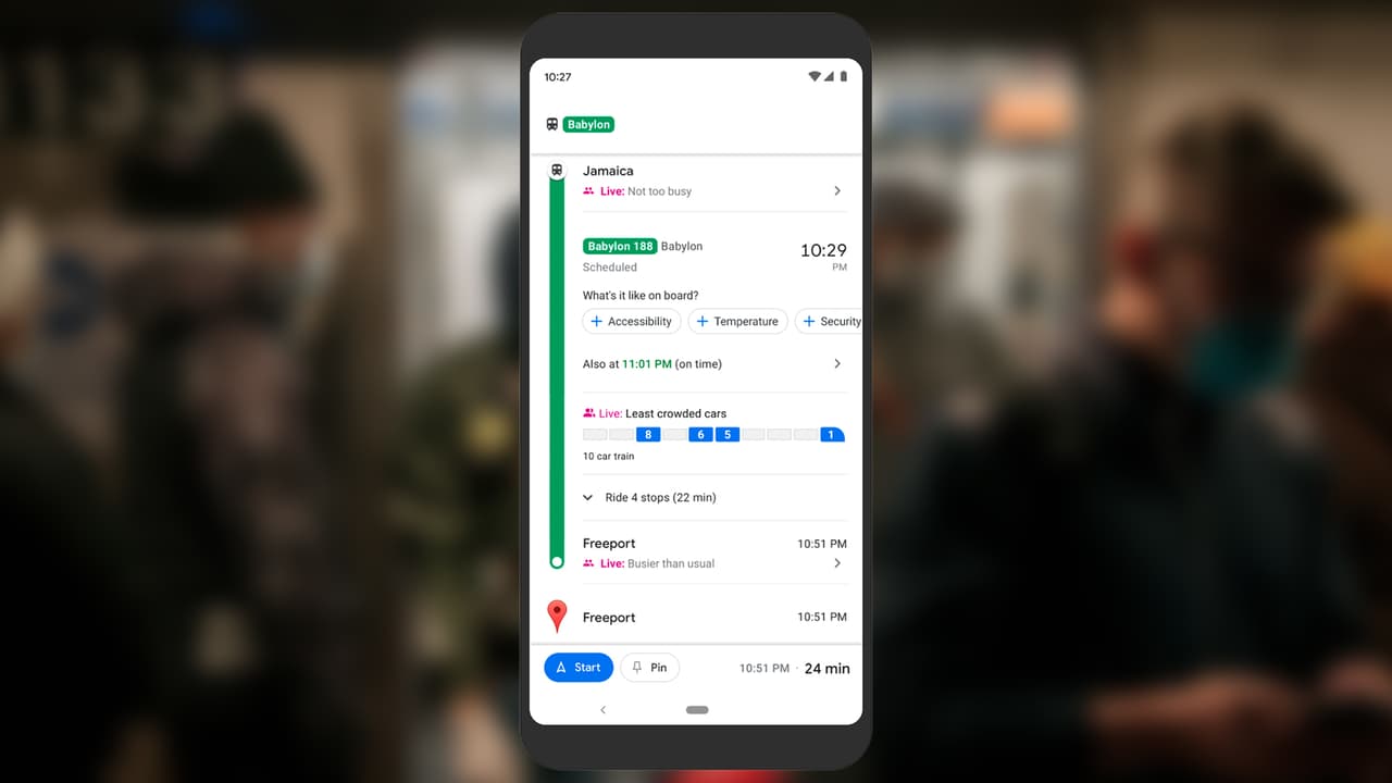 Google Maps ahora te muestra qué tan llenos están los vagones del subway