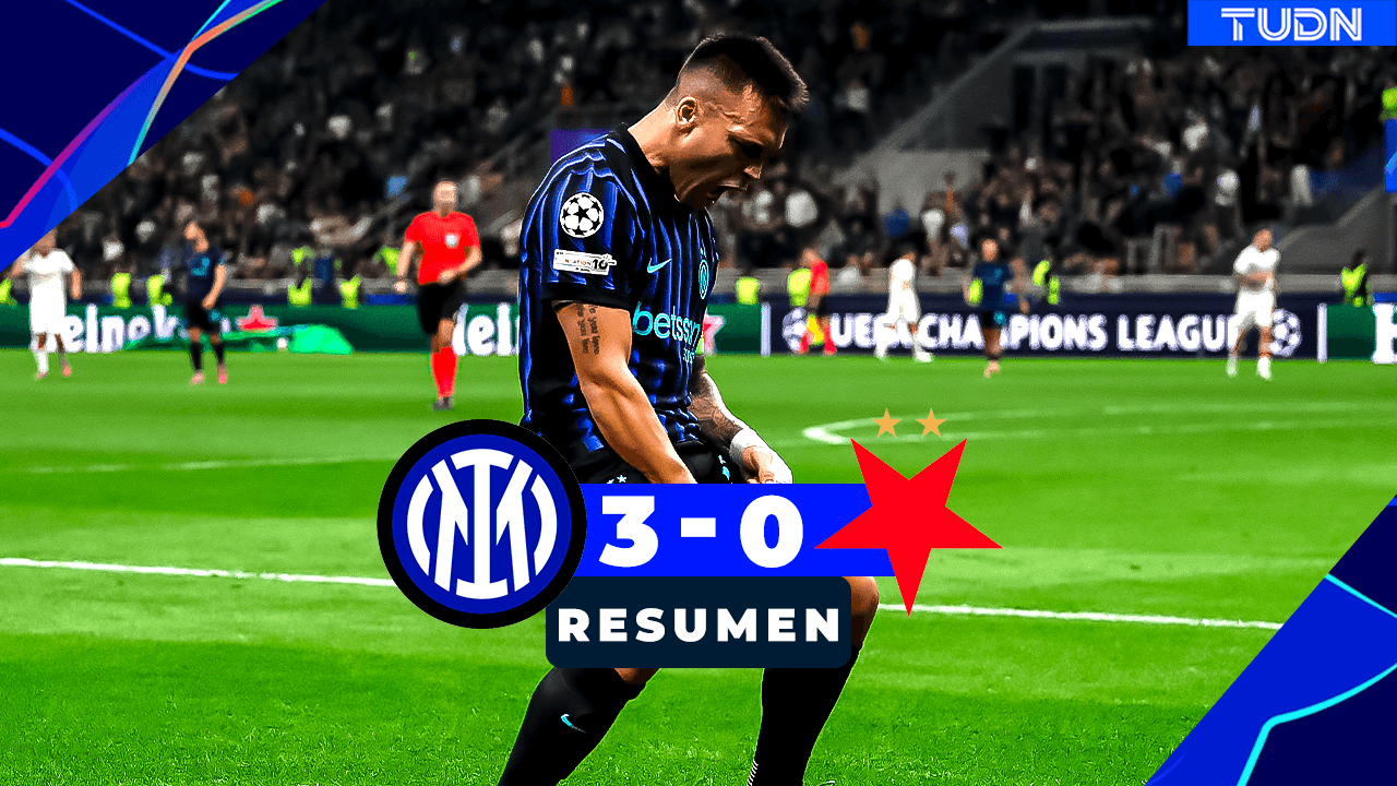 Show de Lautaro Martínez para que el Inter golee a Slavia Praga