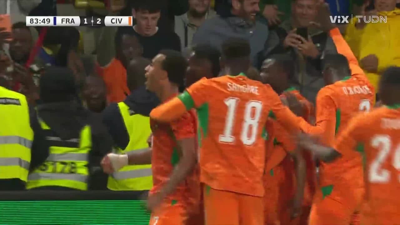 ¡Golazo enfermo de Costa de Marfil! disparo cruzado imposible para Maignan
