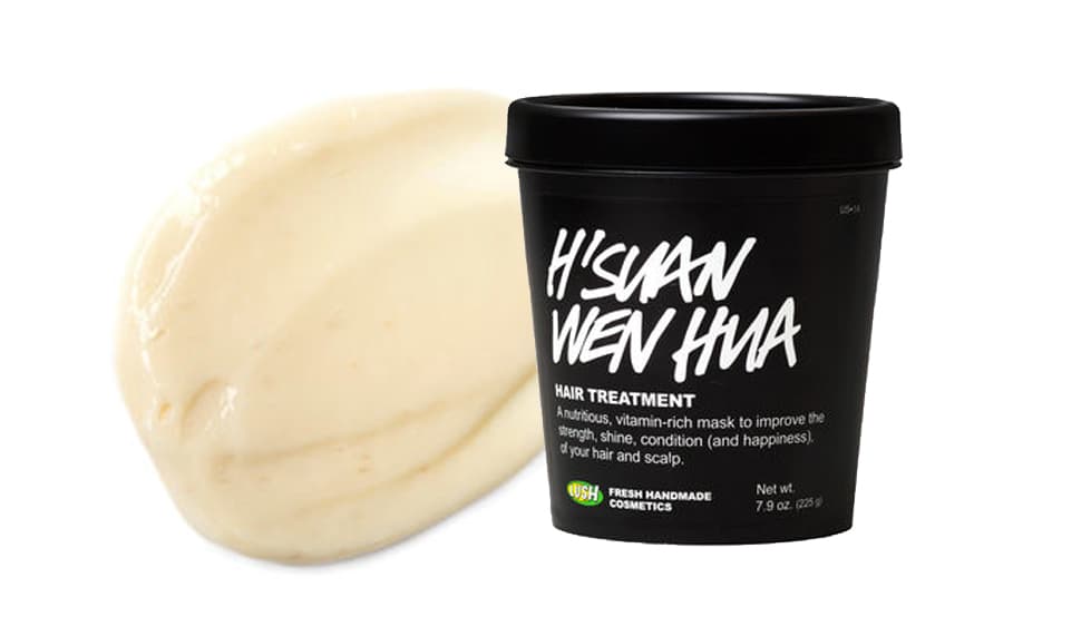 7. H’SUAN WEN, 
<a href="http://www.lushusa.com/hair/hair-treatments/h%27suan-wen-hua/00095.html">Lush</a>, Lush,$21.95 | Resulta difícil pronunciar el nombre de este producto, que es un tratamiento para el pelo. Su fórmula, rica en aguacate, es muy nutritiva y promete tratar la caspa y restaurar el daño.
<br>