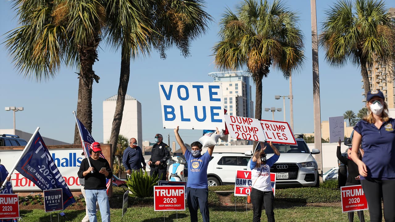 La calle West Gray es la vía que separaba a los simpatizantes de uno y otro candidato.