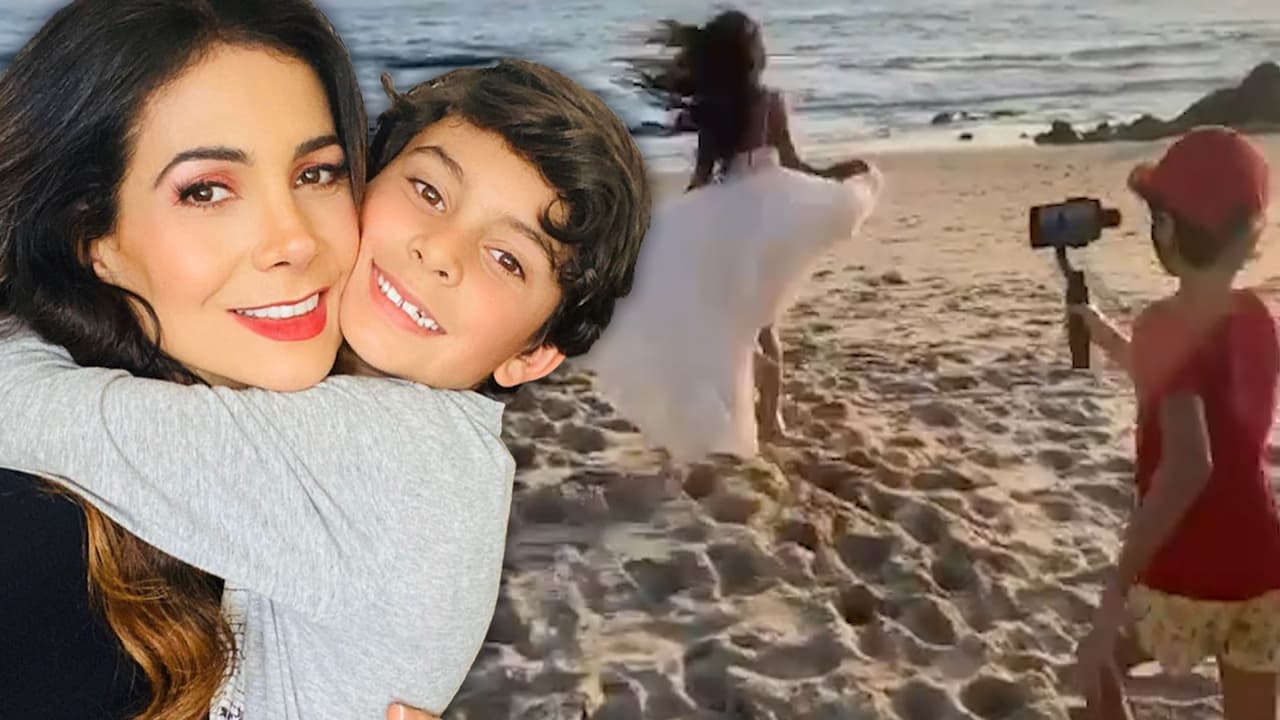 El hijo de Paty Manterola tiene 8 años y debutó como el "señor director" de su nuevo video musical