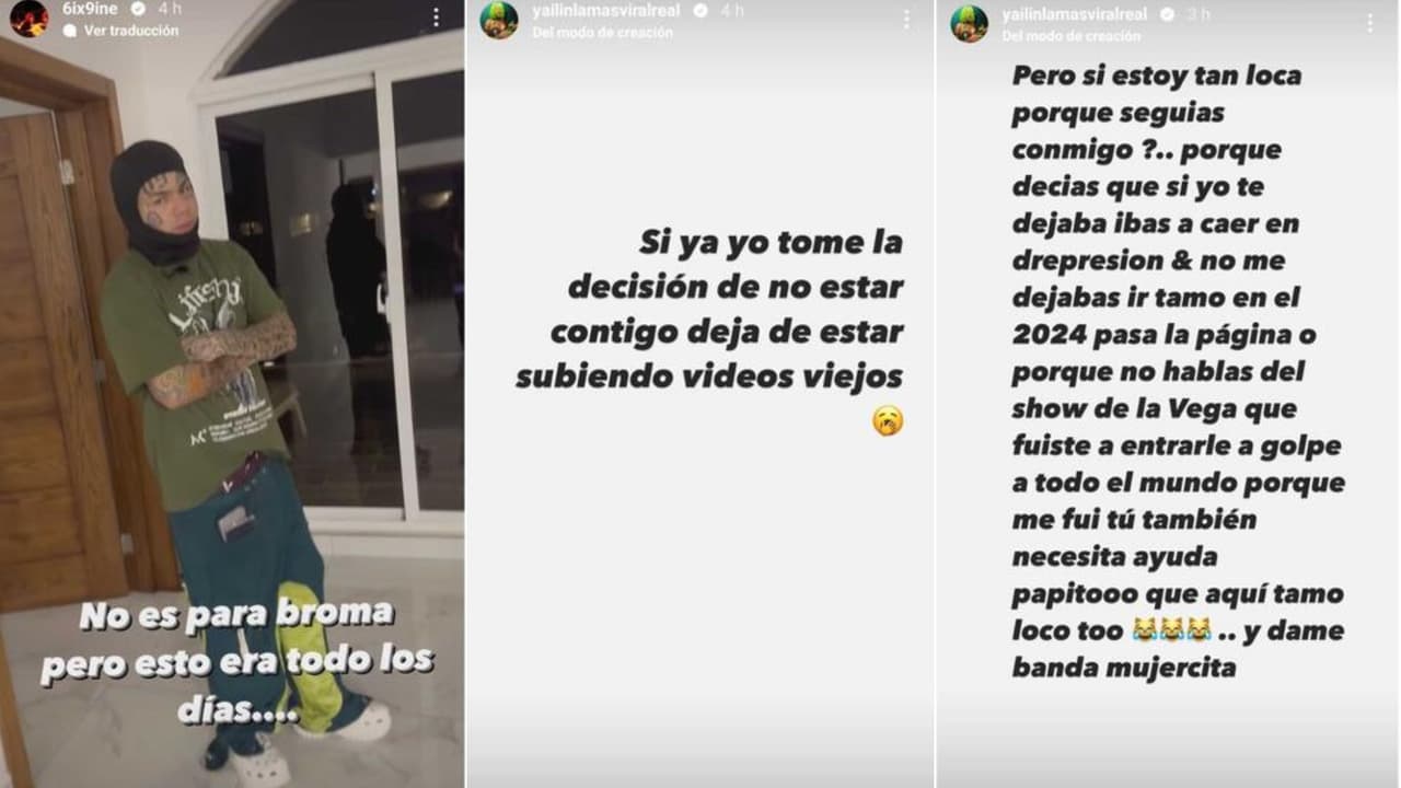 Estos fueron los mensajes que Yailin La Más Viral publicó luego de que Tekashi compartió nuevos videos de sus supuestas peleas.