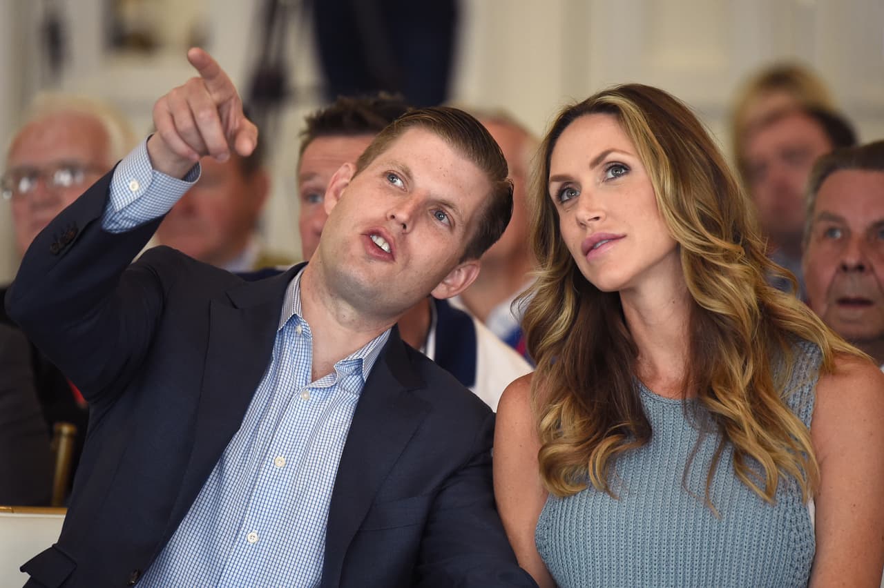 Eric y Lara Trump en un evento en el campo de golf de Trump en Escocia, en junio de 2017.