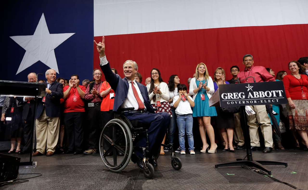 El gobernador de Texas, el republicano Greg Abbott, fue elegido en 2014 y consiguió la reelección en 2018 por más de un 13% de diferencia. Hasta ahora, Abbott ha dicho que buscará de nuevo la reelección de 2022, 
<a href="https://www.texastribune.org/2020/10/09/texas-greg-abbott-coronavirus-poll/" target="_blank">pese a que su gestión de la pandemia ha dañado su popularidad</a>.