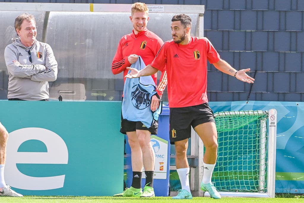 Eden Hazard y De Bruyne no entrenaron con Bélgica previo al duelo ante Italia