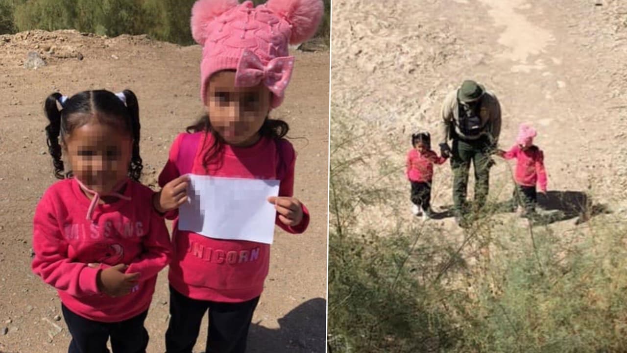 Agentes de la Patrulla Fronteriza encuentran a dos niñas cruzando solas la frontera