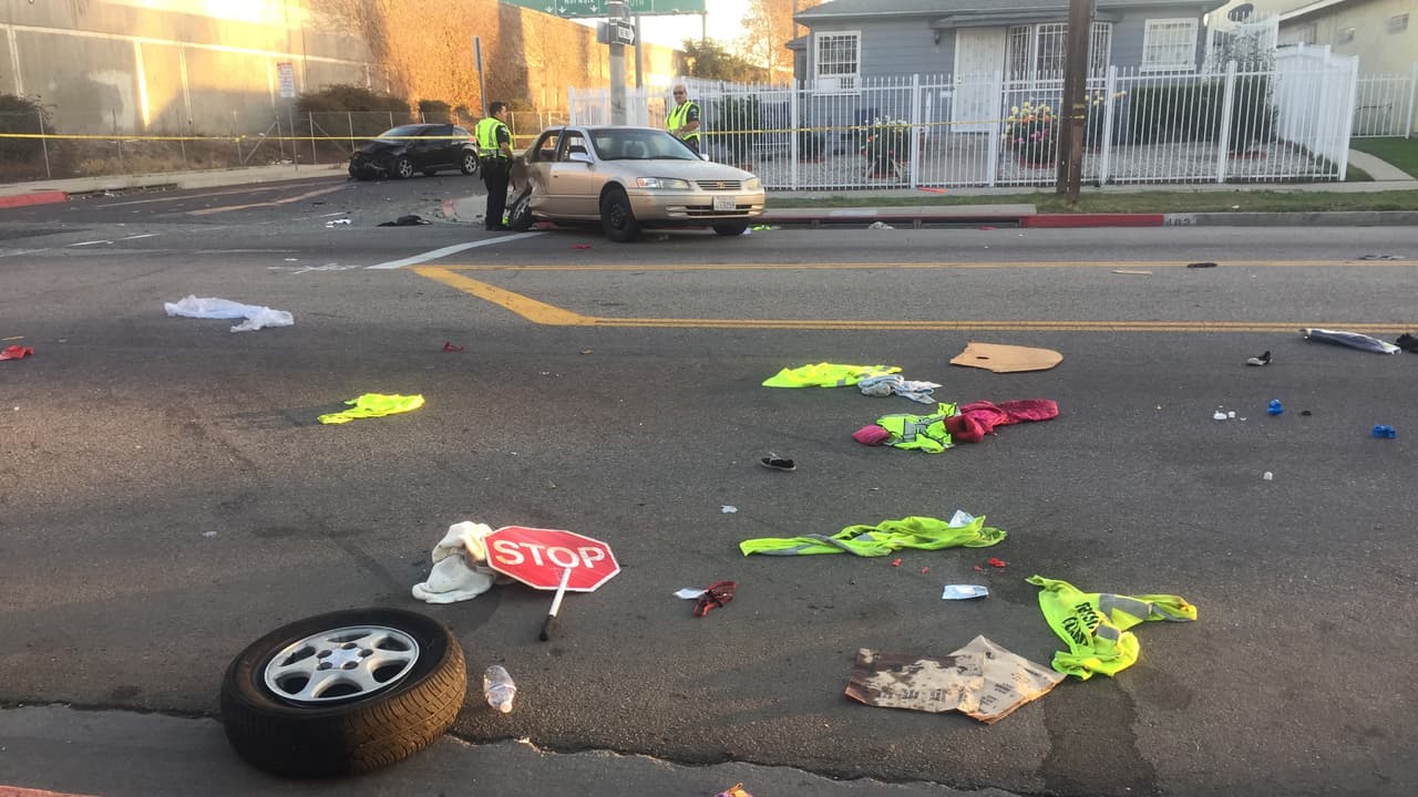 La escena del accidente.