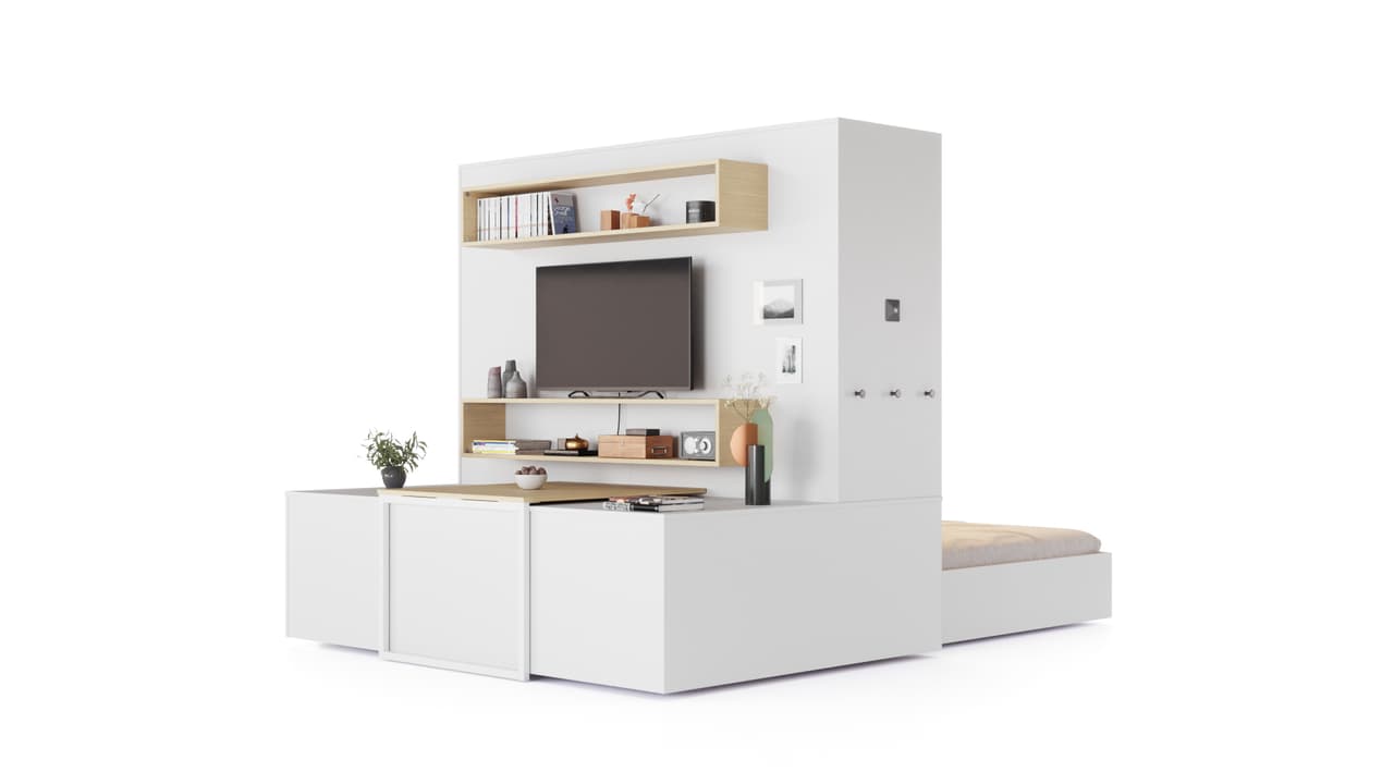 Los muebles robóticos permiten optimizar espacios reducidos, aprovechándolos para diferentes propósitos.
