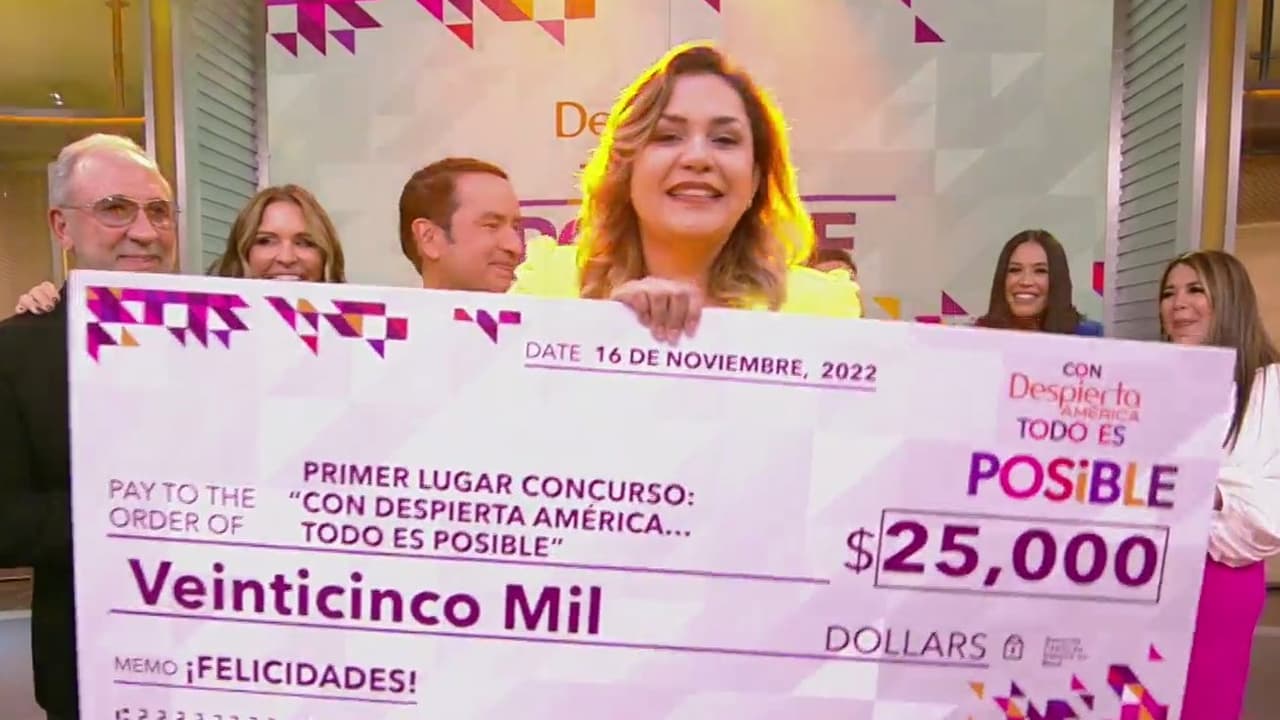 Karla Canales se convirtió en la ganadora de los 25 mil dólares de Con Despierta América Todo Es Posible
