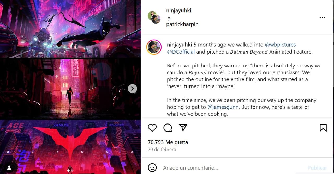 Yuhki Demers reveló que quiere hacer una película de 'Batman Beyond'