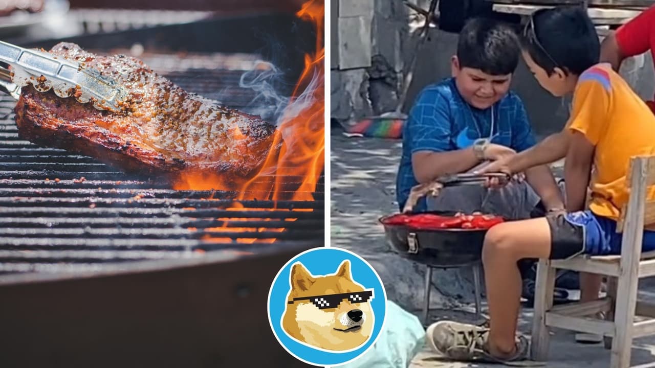 Niños mexicanos son captados preparando carne asada en la calle: su ingenio sorprende a TikTok