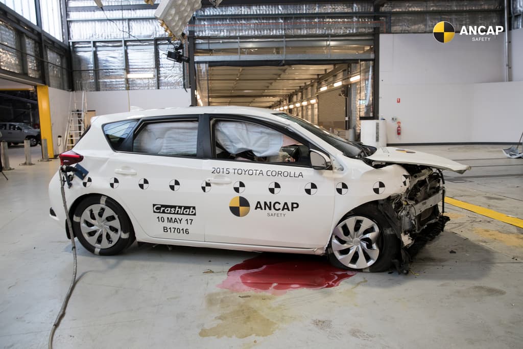 En cuanto al Corolla 2015 Goodwin dijo que se había “desempeñado muy bien, ofreciendo un nivel de protección de cinco estrellas por lo que obtuvo 12.93 puntos del máximo de 16 puntos posibles”. Este Corolla hatchback australiano es el mismo vehículo vendido en Estados Unidos bajo el nombre de Toyota Corolla iM.