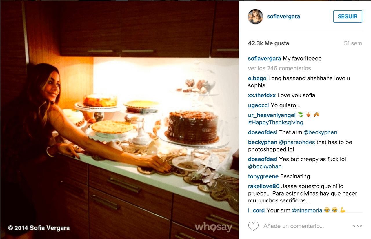 La mesa de postres de Sofía Vergara