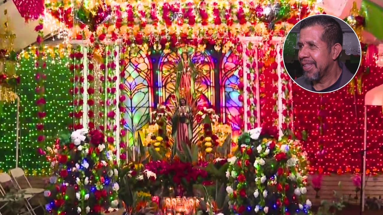 Familia de Santa Ana celebra 27 años rindiendo tributo a la Virgen de Guadalupe con hermoso altar