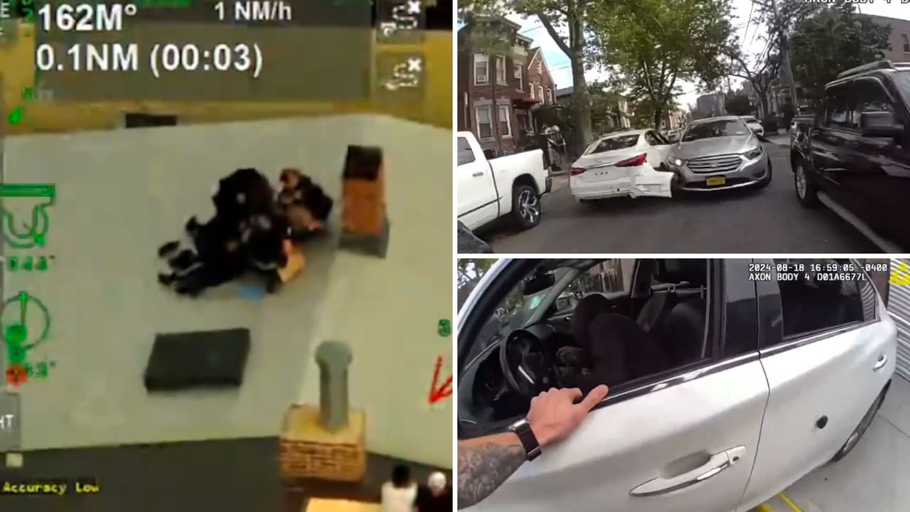 Sospechoso intenta huir en auto robado, golpea a policía y termina detenido en un tejado en Queens