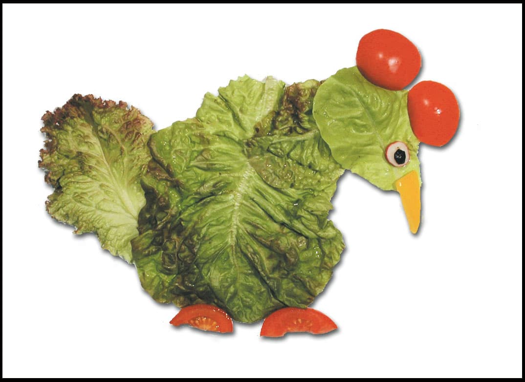Puedes cambiar el huevo por las verduras, pero ¿qué tal una gallina?