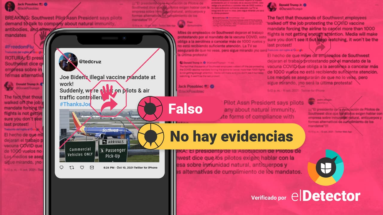 ¿La cancelación de vuelos de Southwest Airlines se debió al mandato de vacunación de Biden, como tuiteó Ted Cruz?