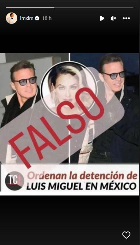 Luis Miguel desmiente orden de aprehensión.