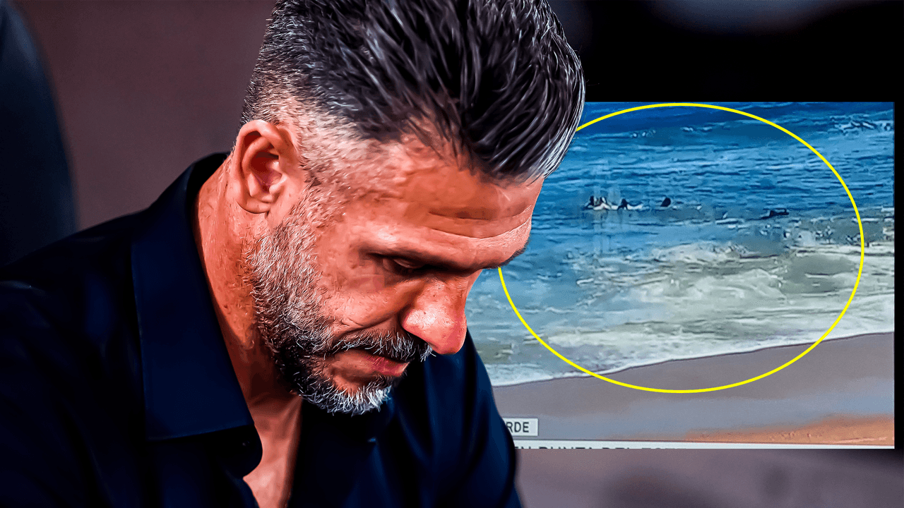 Martín Demichelis y sus hijos fueron rescatados del mar en una playa sin salvavidas