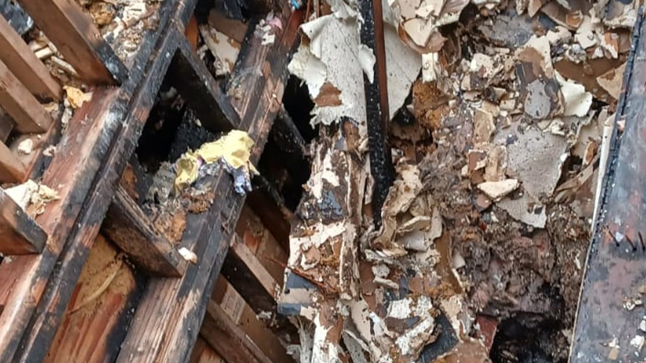 El joven solo tuvo tiempo de tomar las llaves de su automóvil, su cartera y a la mascota de la familia, todo lo demás se quedó dentro del hogar.