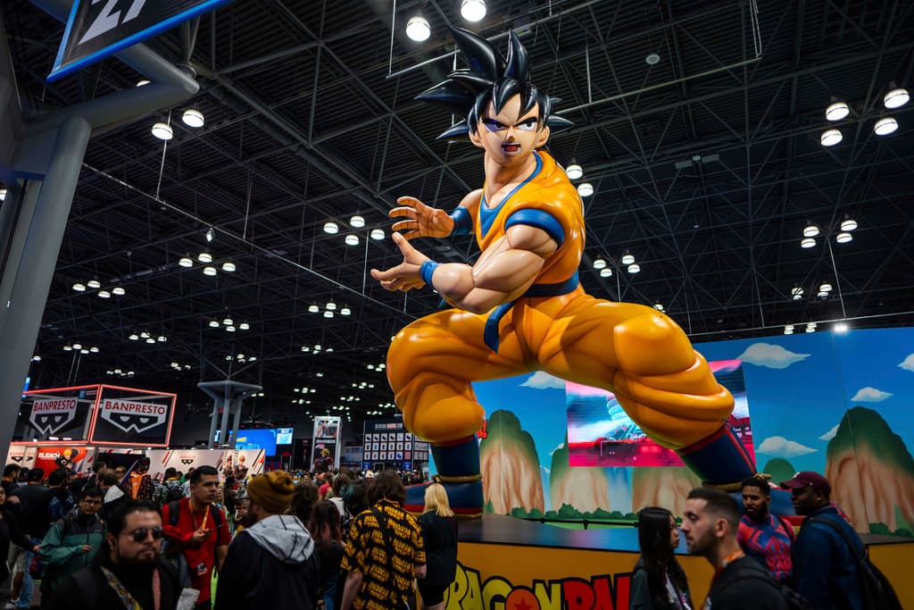 El stand de Dragon Ball Z fue uno de los más visitados y fotografiados por sus seguidores durante la Comic Con de Nueva York.