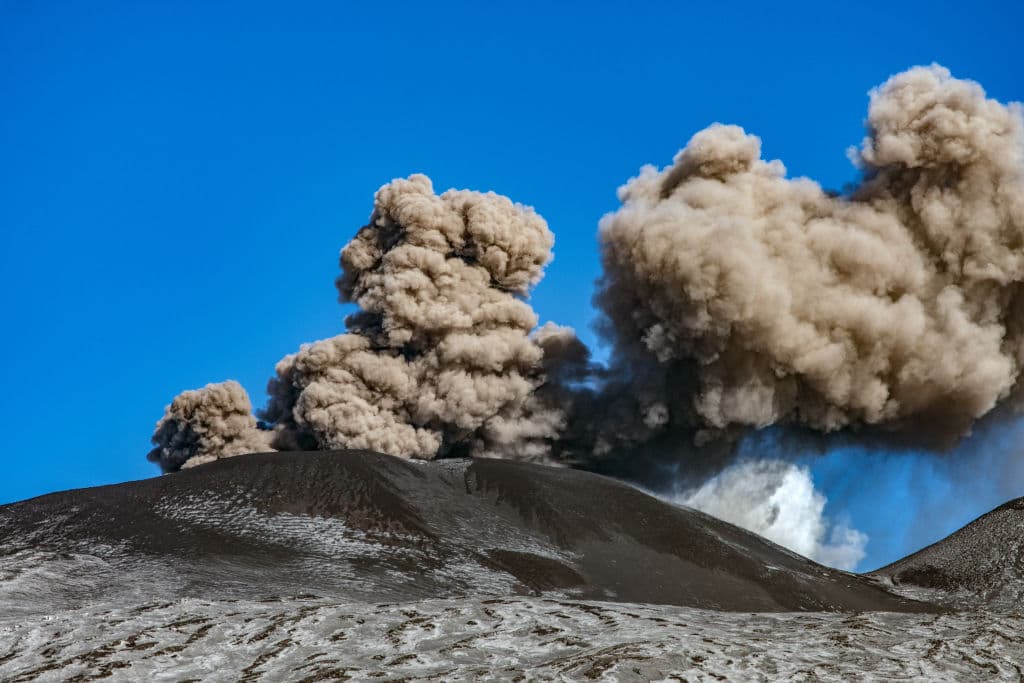 En diciembre de 2018, fue la última erupción registrada de este volcán.