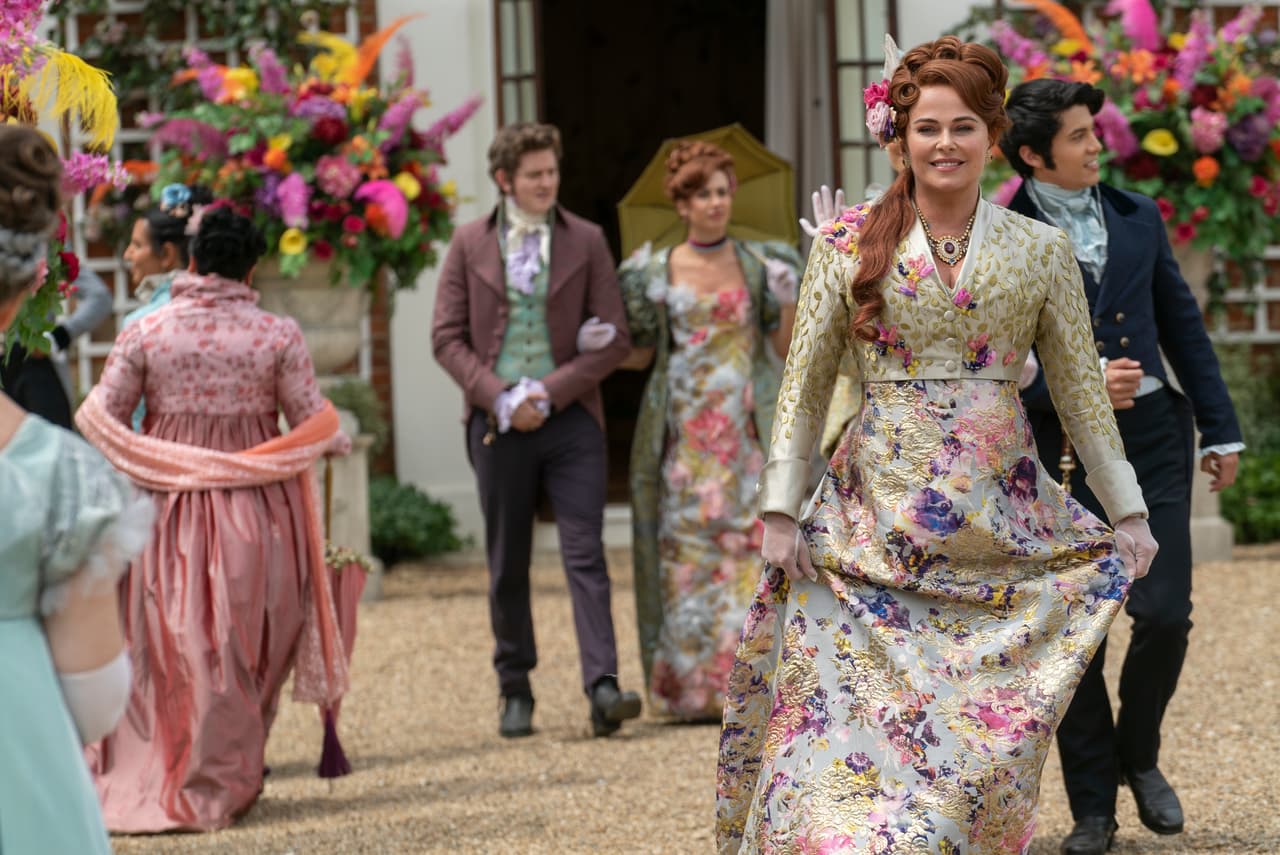'Bridgerton' temporada 3: Albion Finch, Philipa Featherington, Lady Portia Featherington y Harry Dankworth