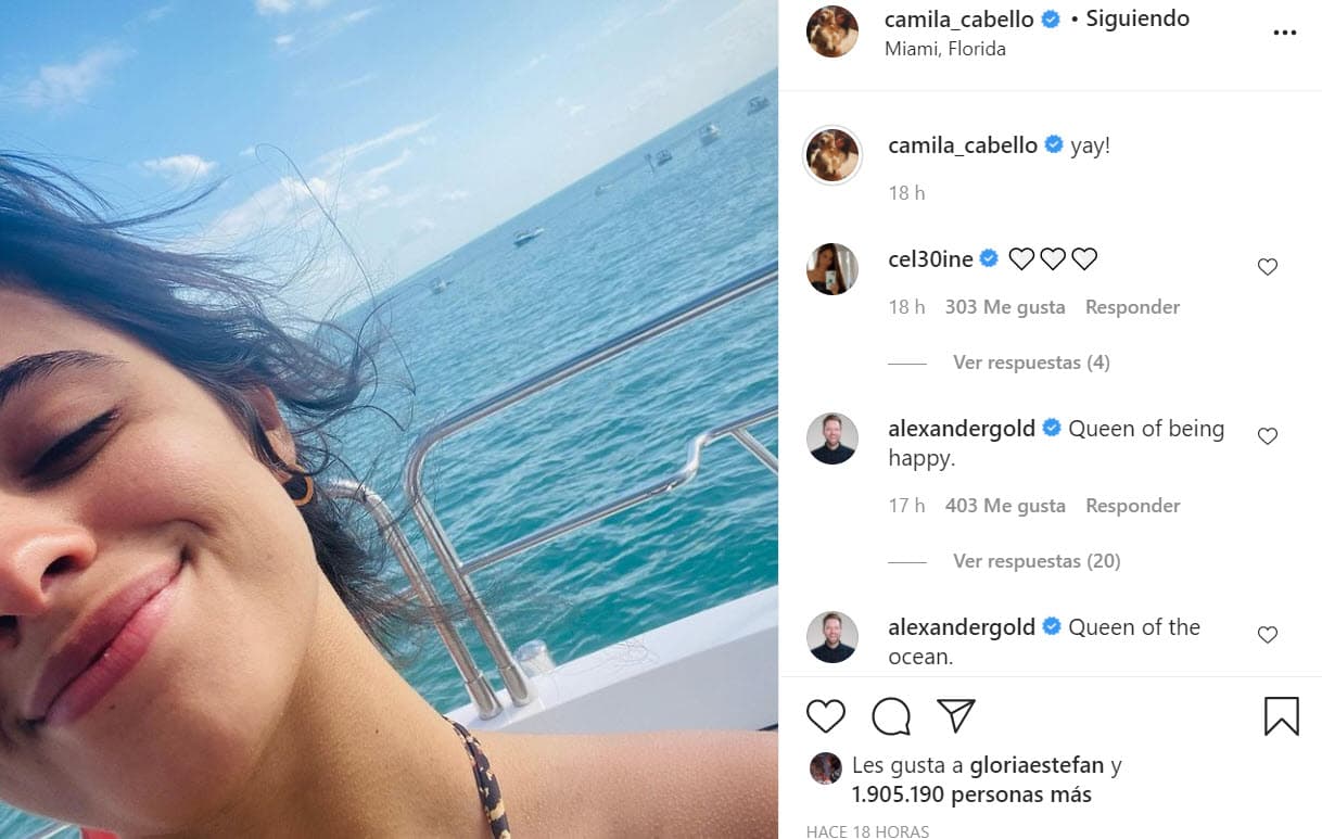 De hecho, el pasado fin de semana, Cabello publicó 
<b><a href="https://www.instagram.com/p/CNQmM68JfeA/" target="_blank">imágenes en 'La Ciudad del Sol'.</a></b>