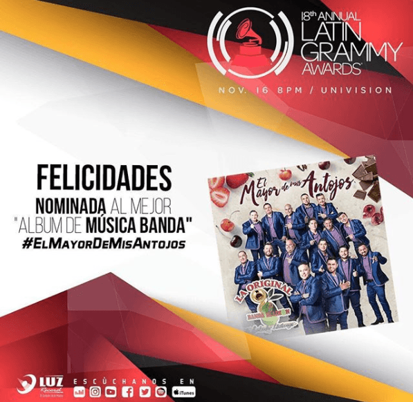 Y así es como La Original Banda El Limón compartió esta noticia con todos sus seguidores a través de las redes sociales.