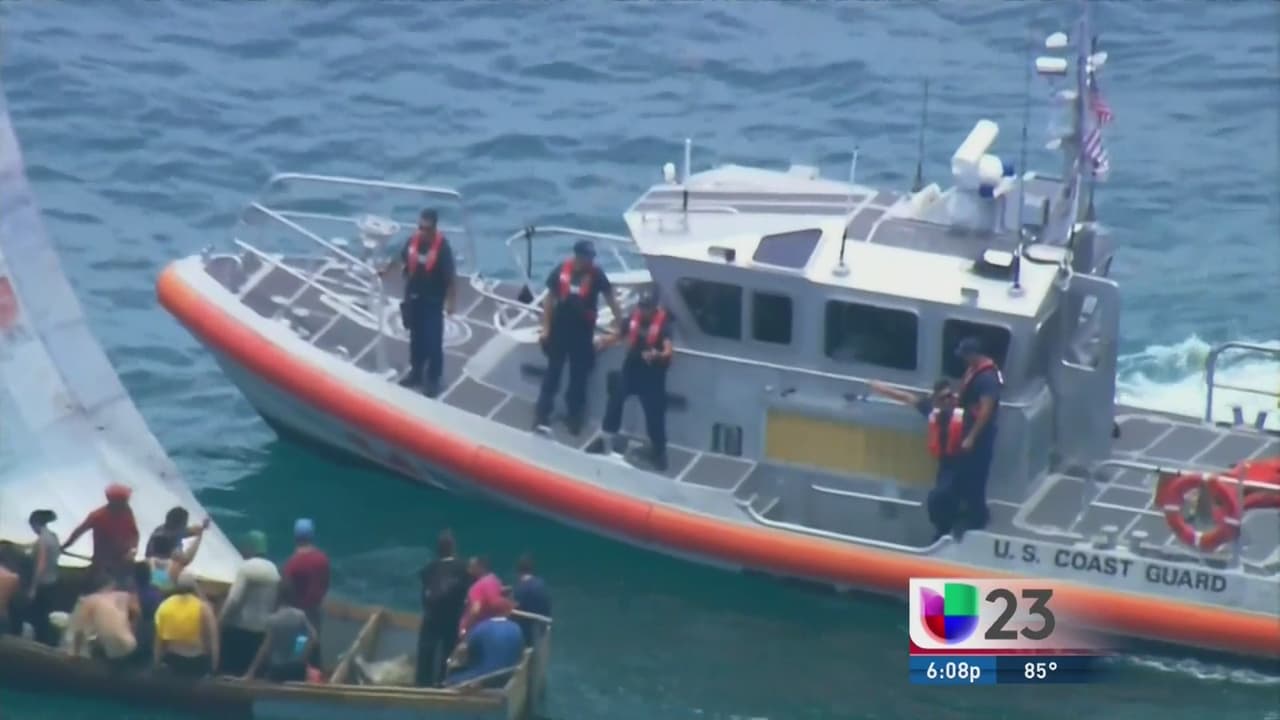 Guardia Costera logra interceptar a grupo de balseros cubanos cerca de Elliot Key