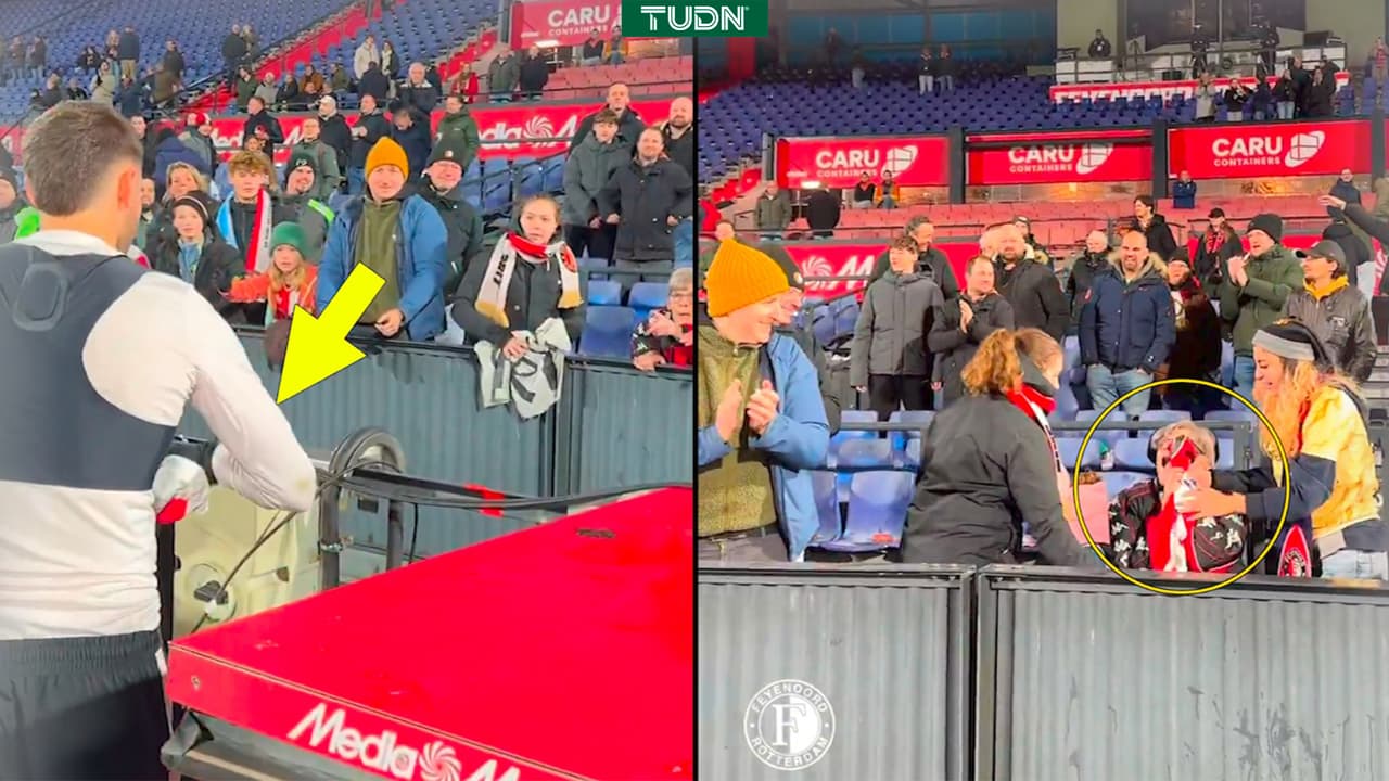 Santiago Giménez hace llorar a una abuelita con conmovedor gesto 