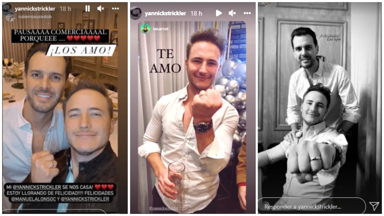 Imágenes del compromiso de Yannick Strickler y Manuel Alonso Cárdenas.