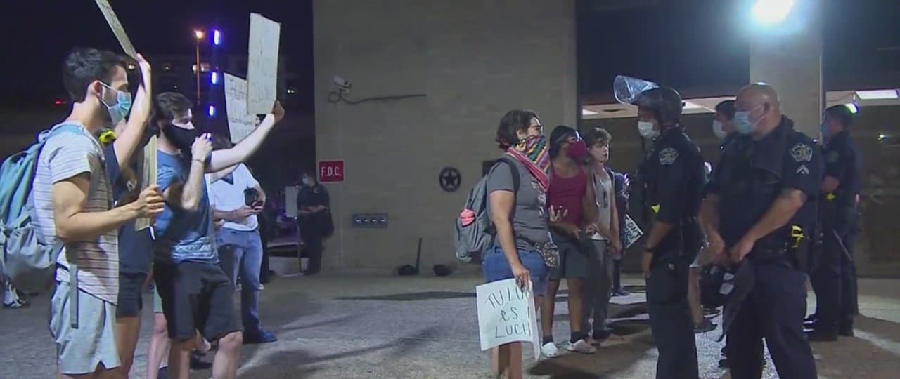 La mayor parte de la manifestación transcurrió de manera pacífica.