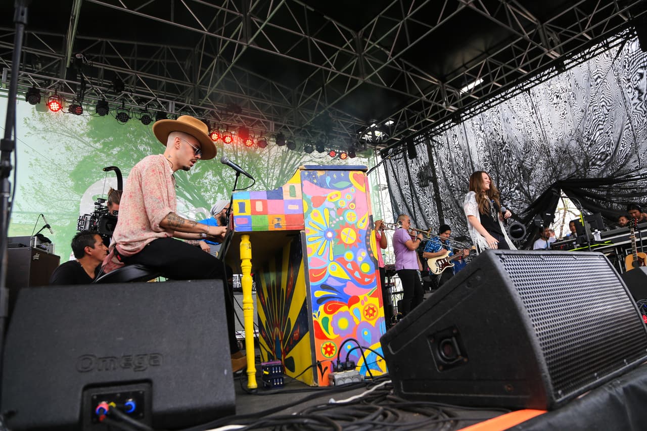 La banda mexicana Jesse & Joy se presentó en The Spotify House el 16 de marzo.