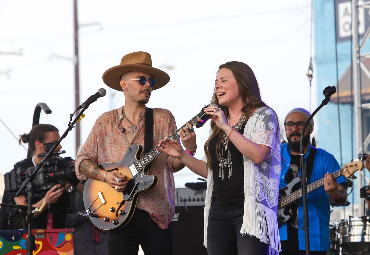 La banda mexicana Jesse & Joy se presentó en The Spotify House el 16 de marzo.