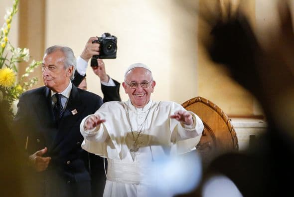 El pontífice en San Patricio, la iglesia católica más antigua de Washington.