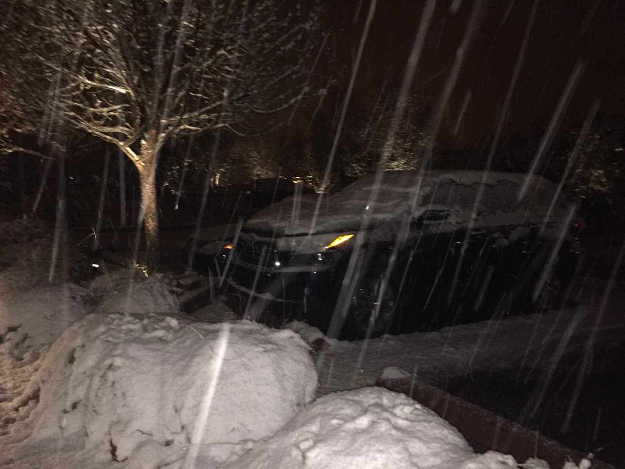 Las intensas nevadas cubren arbustos y los autos en Sedona.