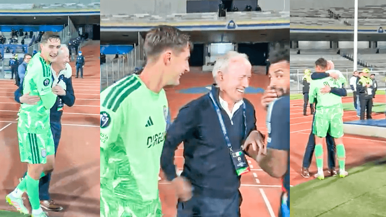 Ojo a lo que hace Aníbal Godoy al ver a Pablo Sisniega con su papá