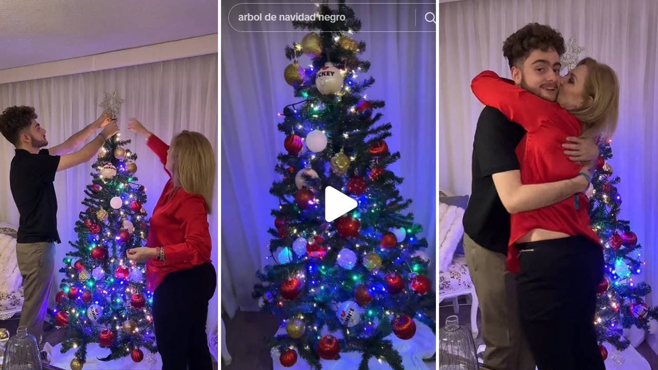 Nicolás y Erika Buenfil pusieron su árbol de Navidad.
