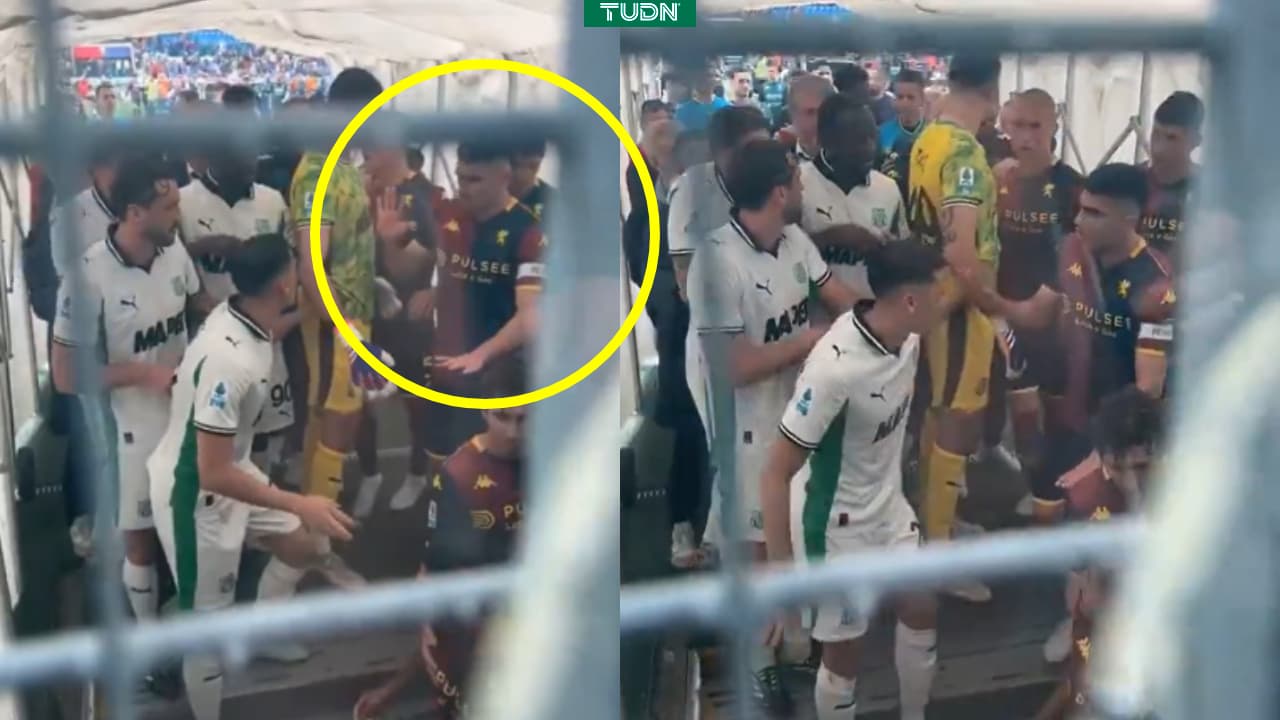 Johan Vásquez interviene en pelea de jugadores de Genoa y Sassuolo