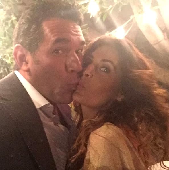 ¡Cuánto amor! Así recibieron el año nuevo Eduardo Santamarina y Mayrín Villanueva.