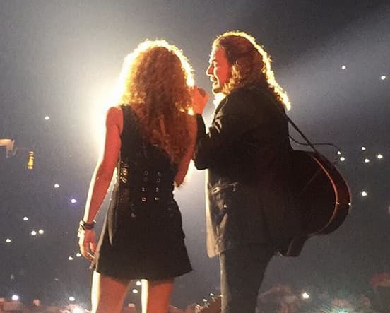 'Shaki' los acompañó sobre la tarima en el show que ofrecieron en el Palau Sant Jordi de Barcelona el domingo 6 de septiembre.