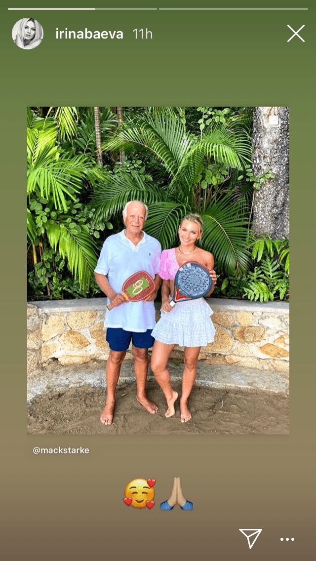 Por un lado, la rusa compartió esta foto al lado de Ignacio Soto Borja, tío de Gabriel Soto.
<br>