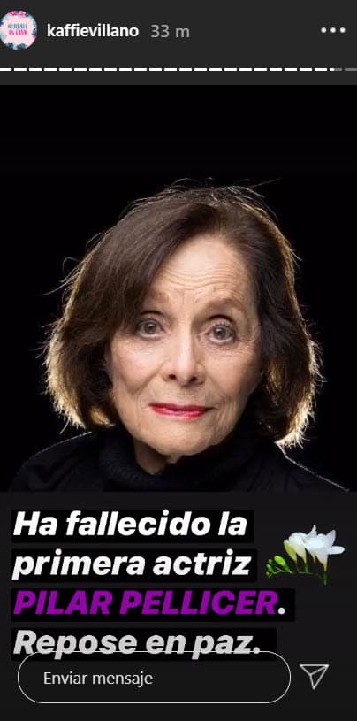 El periodista Alex Kaffie también se sumó a las condolencias y compartió un par de fotografías de la primera actriz.
<br>