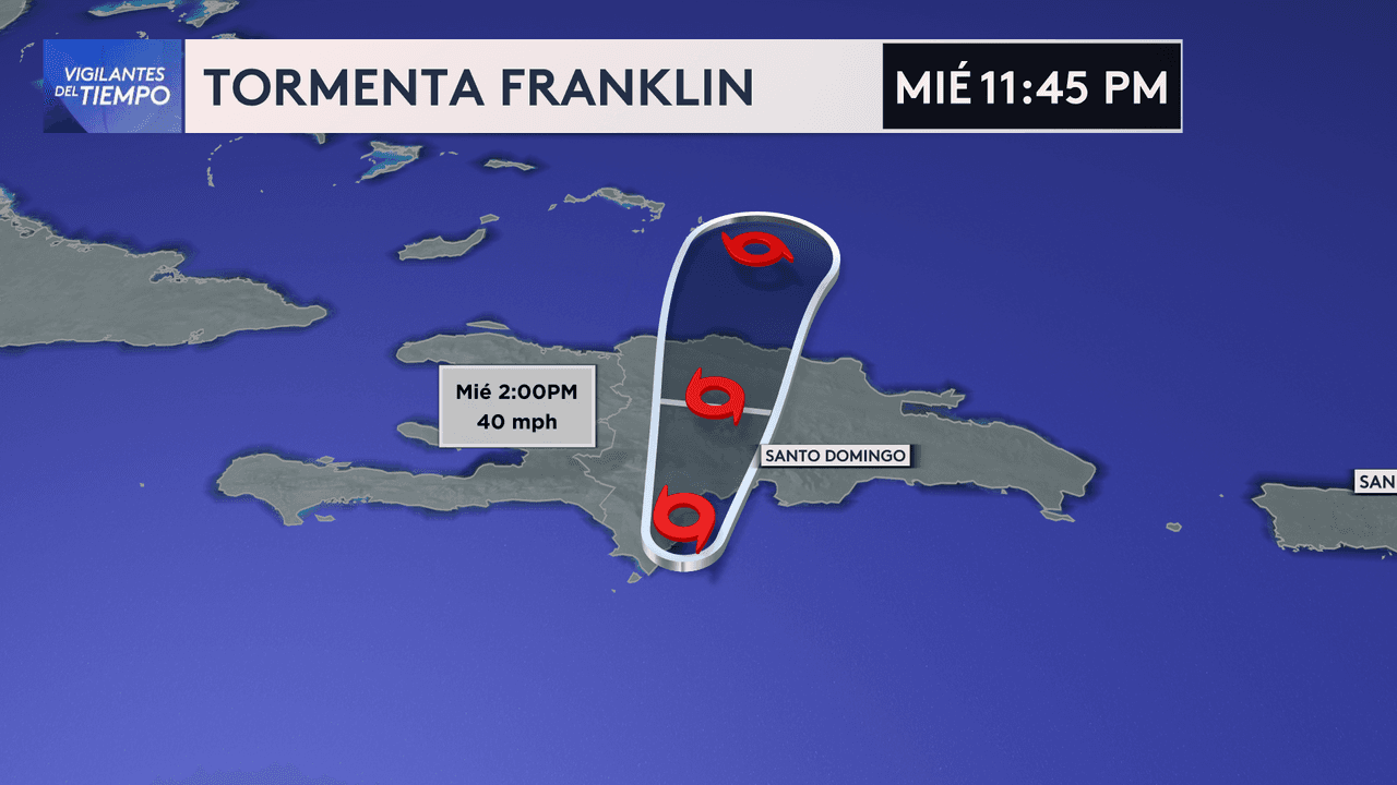 Tormenta Franklin llega a República Dominicana y las lluvias afectan a Puerto Rico: esto pasará cuando salga al mar